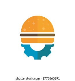 Burger con equipo Plantilla de diseño de logotipo, vector de diseño de logotipo de panadería Burger