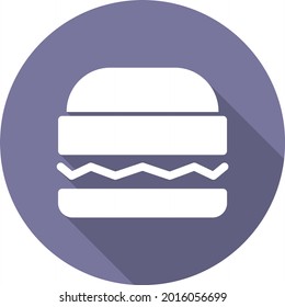  Diseño de iconos de vectores de glifos de Burger
