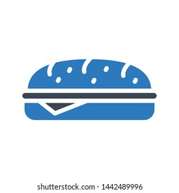 burger glyph color vector icon