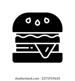 burger glyph icon. vector icon for your website, mobile, presentation, and logo design.