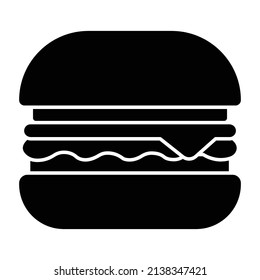 Icono vectorial Burger Gyph Style que puede modificar o editar fácilmente 