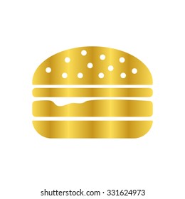 burger -  gold vector icon