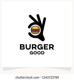 Burger Good Logo Design Template