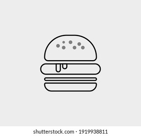 ilustración de diseño vectorial de icono de hamburguesa.