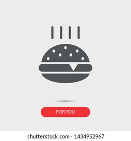 Burger and hamburger icon. Fast food vector icon . Burger or hamburger sign or symbol .