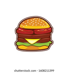 Burger Hamburger icon illustration.
suitable for game icon