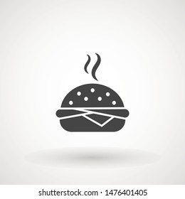 Burger Hamburger icono ilustración sitio web sitio web móvil logo aplicación UI diseño, carne, carne, comida, lechuga, sándwich, comida, parrillada, tomate, bollo, bocadillo, cebolla símbolo del queso vector de comida rápida