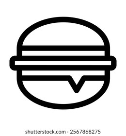 Burger Hamburger icon illustration web site mobile logo app UI design, meat, beef, food, lettuce, sandwich, meal, grilled, tomato, bun, snack, onion cheese sign symbol Fast food vector