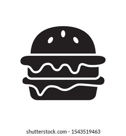 Burger, hamburger icon in trendy flat style design. Vector graphic illustration. Suitable for website design, logo, app, and ui. EPS 10.