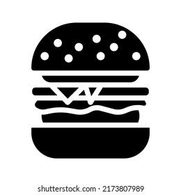 burger hamburger logo icon color editable