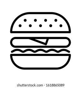 burger hamburger logo icon design. vector illustration on white background
