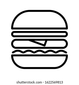 burger hamburger logo icon design. vector illustration on white background
