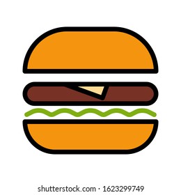 burger hamburger logo icon design. vector illustration on white background