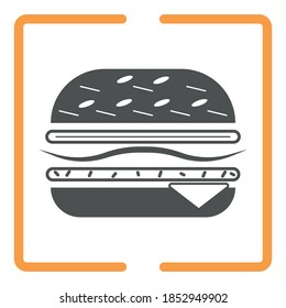 burger hamburger logo icon design