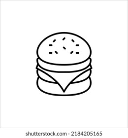 burger hamburger logo icon design on white background. eps 10