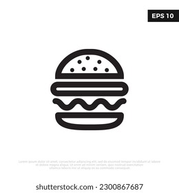 Burger hamburger logo icon design