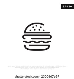 Burger hamburger logo icon design