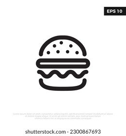 Burger hamburger logo icon design