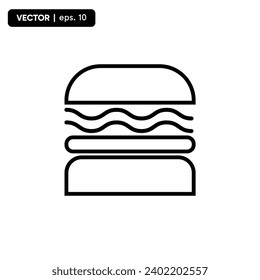 burger hamburger logo icon design