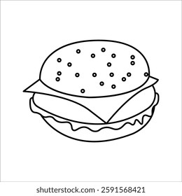 burger hamburger logo icon design