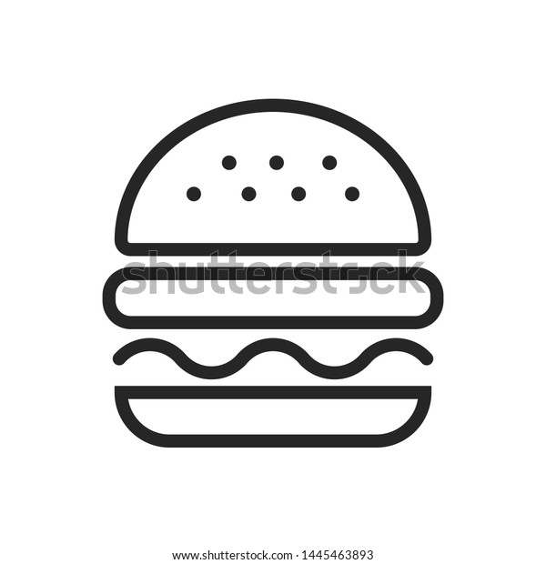 burger hamburger logo icon
design