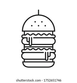 burger hamburger logo icon vector design	