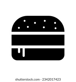 Burger, hamburger logo icon. Vector illustration. EPS 10.