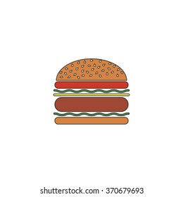 Burger. Hamburger. Vector illustration