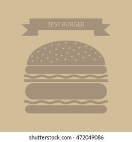 Burger. Hamburger. Vector illustration