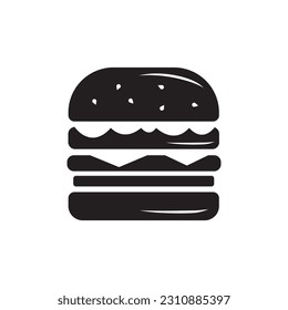 burger hamburger vector logo icon design