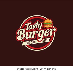 burger hamburger vector logo template design premium graphic illustrations in modern style