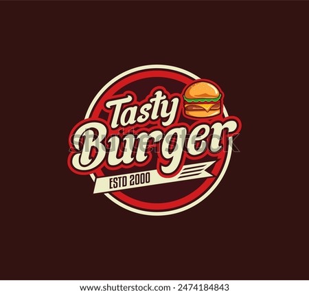 burger hamburger vector logo template design premium graphic illustrations in modern style