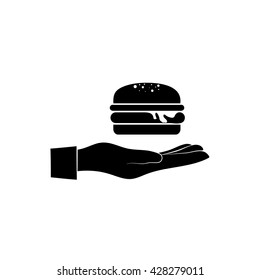 burger in hand
