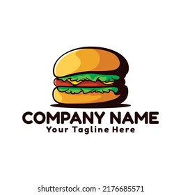 burger hand draw logo illustration