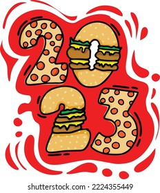 burger hapy new year 2023