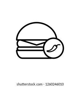 burger hot chili icon
