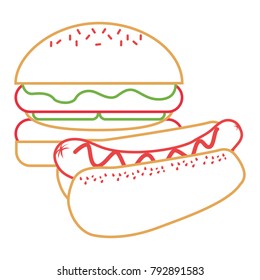 burger and hot dog fast food diet