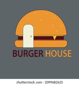 Burger House, Design Logo Restaurant