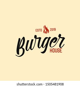 Burger house logo concept for restaurant or eatery, prefessional services for branding your company, organization, event and business