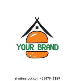 burger house logo illustration suitable for your business