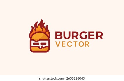 Burger house vector logo ddesign