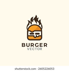 Burger house vector logo ddesign