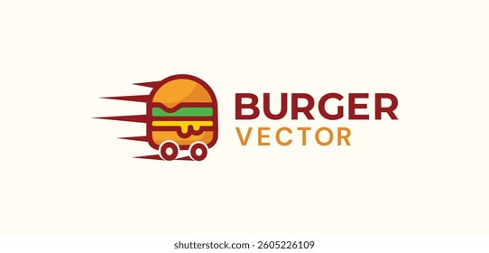 Burger house vector logo ddesign