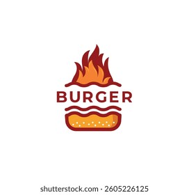 Burger house vector logo ddesign