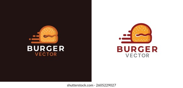Burger house vector logo ddesign