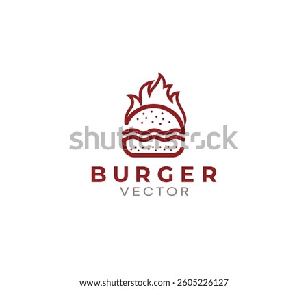 Burger house vector logo ddesign