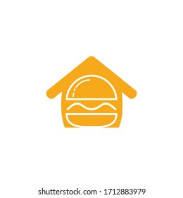 Burger house vector logo design. American classic burger house logo.