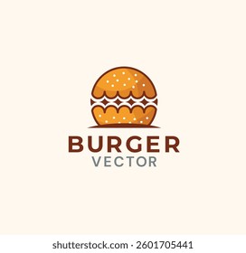 Burger house vector logo design