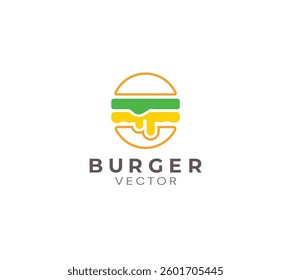 Burger house vector logo design