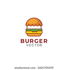 Burger house vector logo design